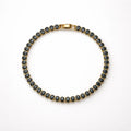 Elegant black diamond tennis bracelet