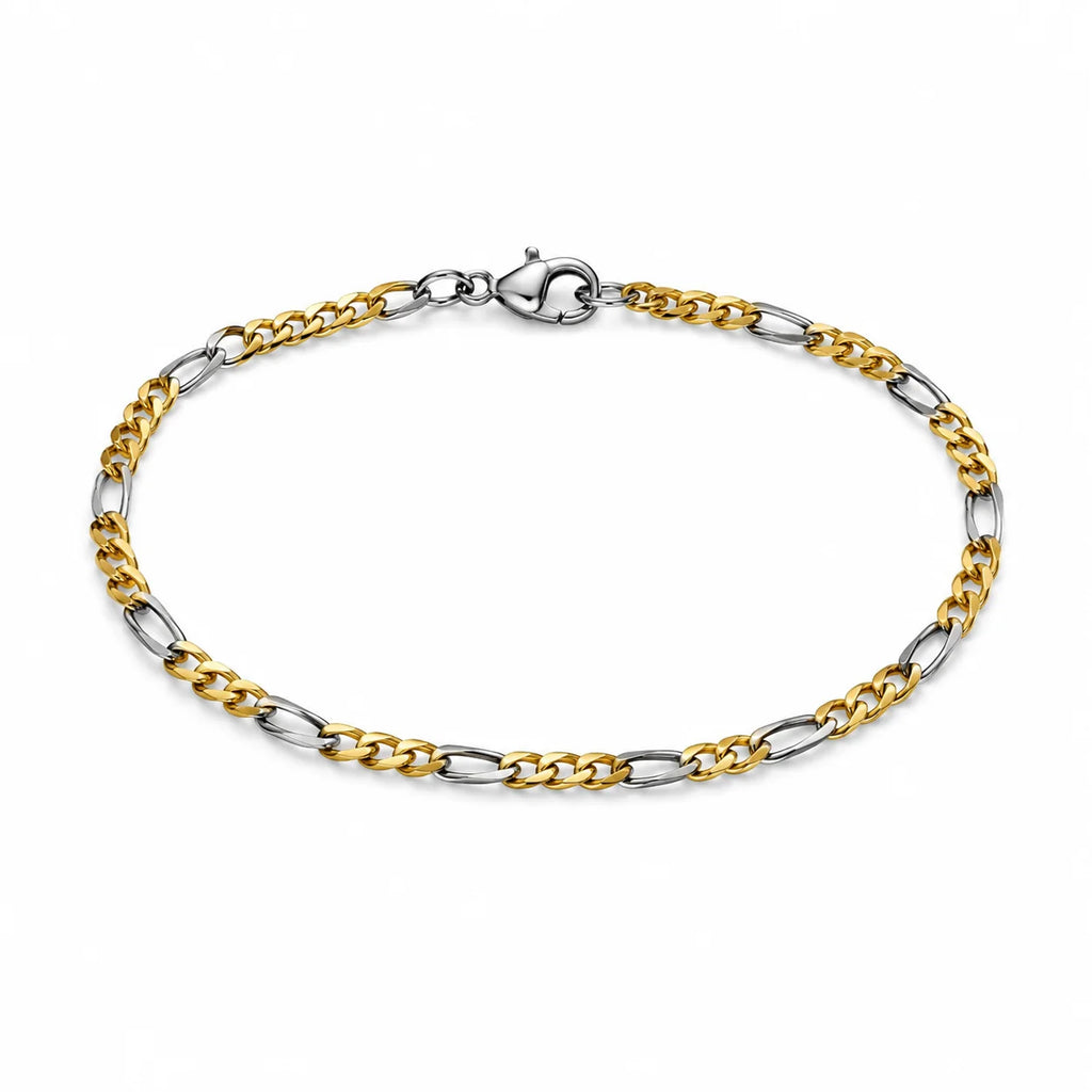 Elegant gold and silver chain loop