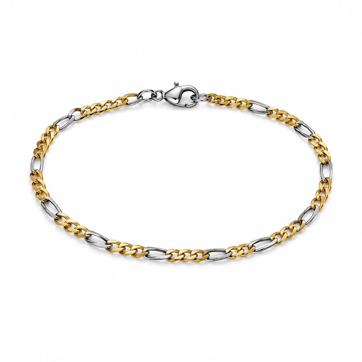 Elegant gold and silver chain loop