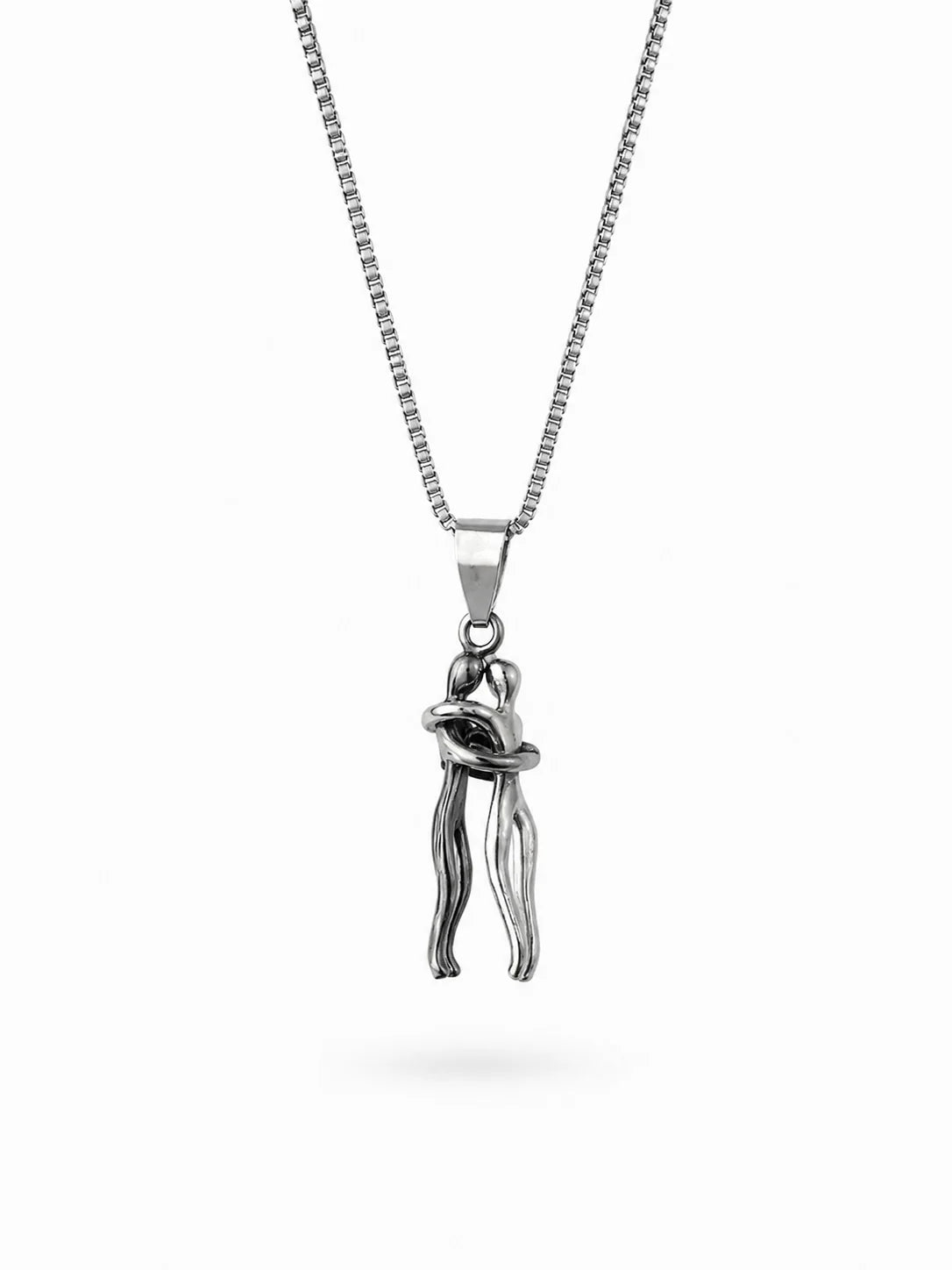 Silver embrace pendant
